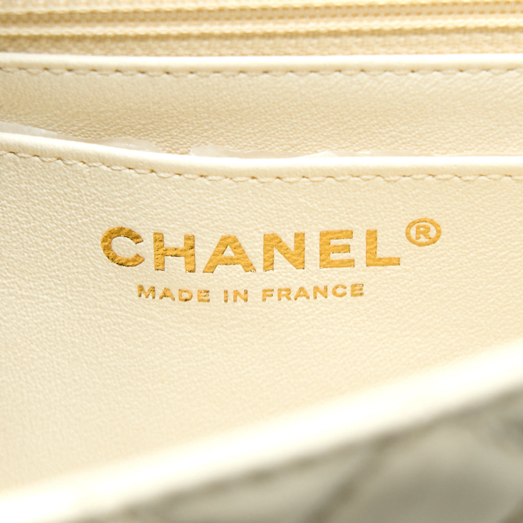 Chanel 20A Mini 2.55 Reissue Flap Bag Aged Calfskin Creamy White Brushed