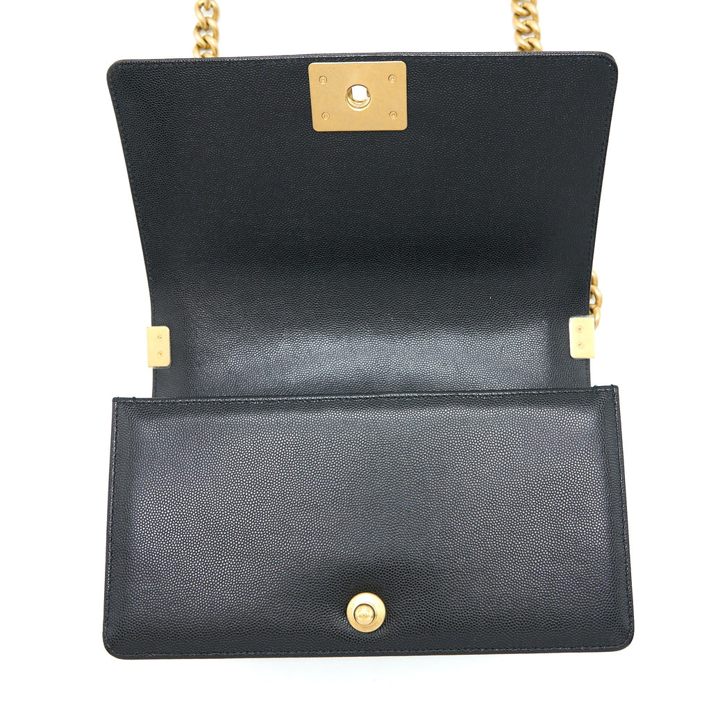 Chanel Medium Boy Bag Caviar Black Brushed