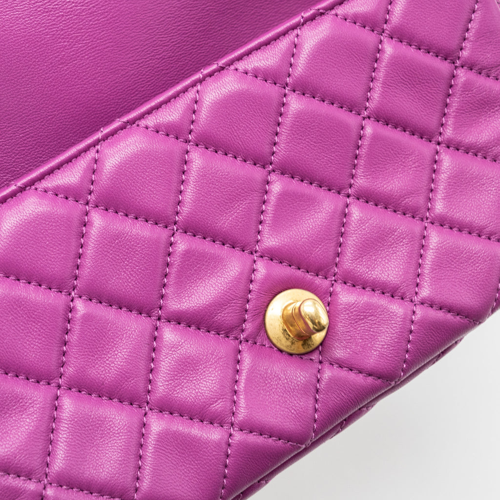 Chanel pearl crush mini rectangular flap bag lambskin purple