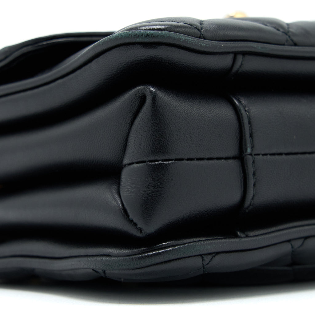 Chanel Seasonal Flap Bag Lambskin Black Brushed