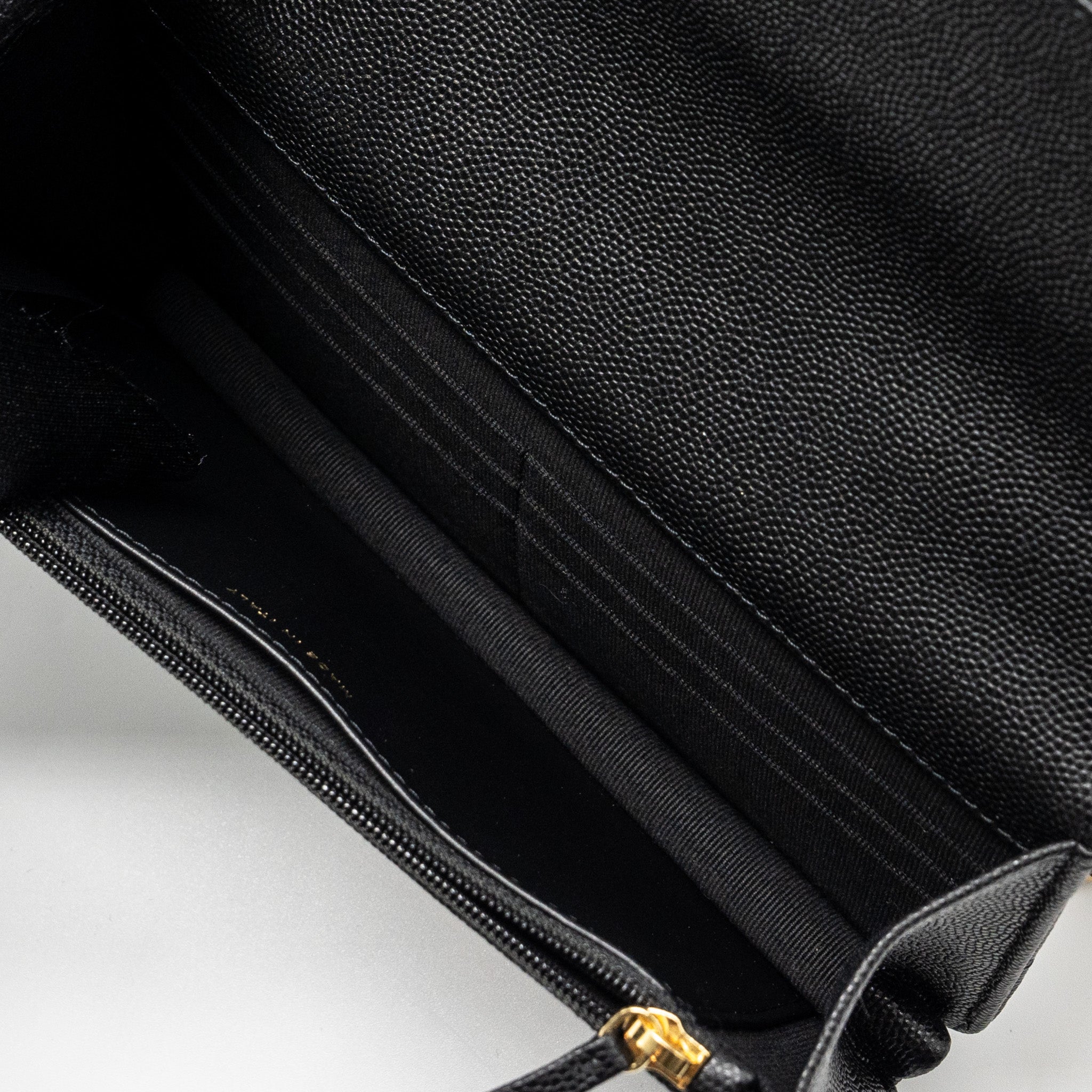 Chanel Wallet on Chain with Pocket Black Caviar  (Microchip)