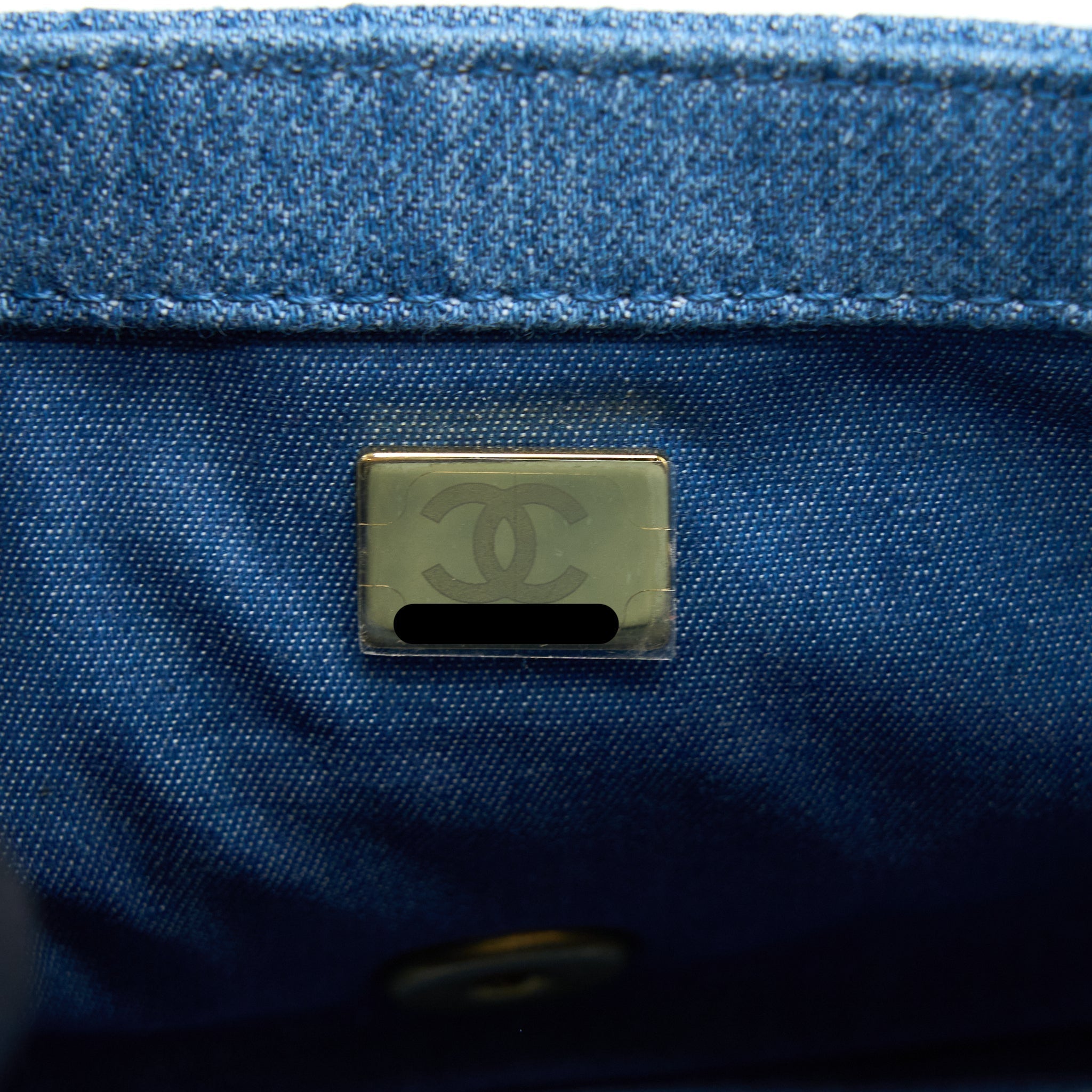 Chanel Pearl Crush Mini Square Flap Bag Denim  (Microchip)