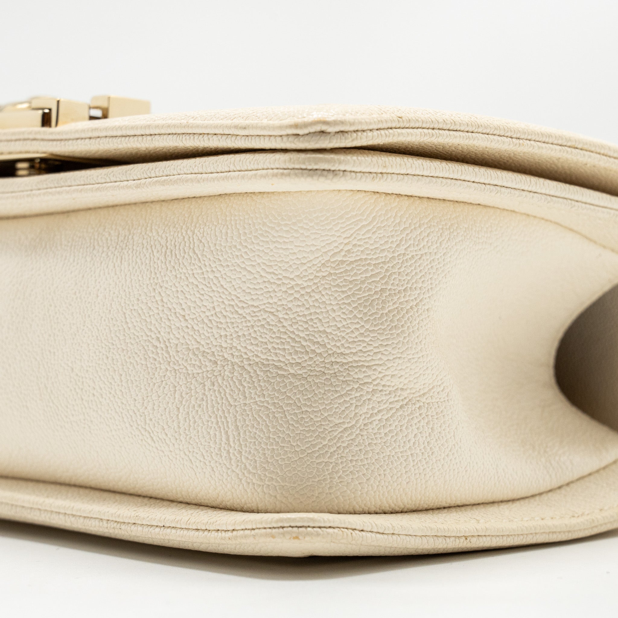 Chanel Small Boy Bag Caviar White L