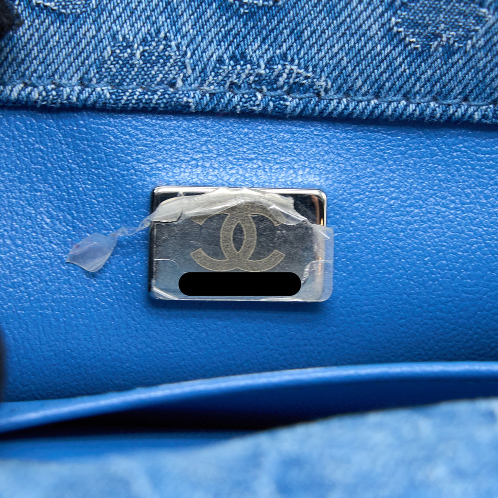 Chanel 23P Mini Coco Love Flap Bag Camellia Denim Blue  (Microchip)