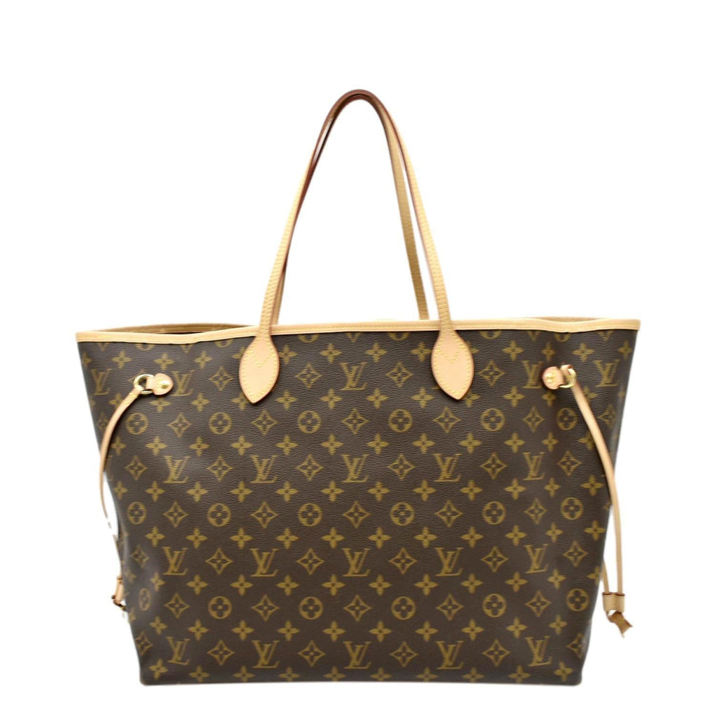 LOUIS VUITTON Neverfull GM Monogram Canvas Tote Bag Brown