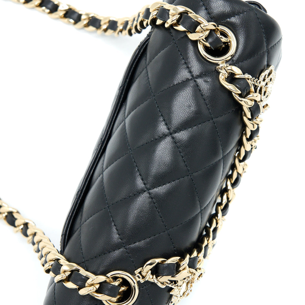 Chanel Mini Rectangular with coco bag charm Limited Edition Lambskin Black L