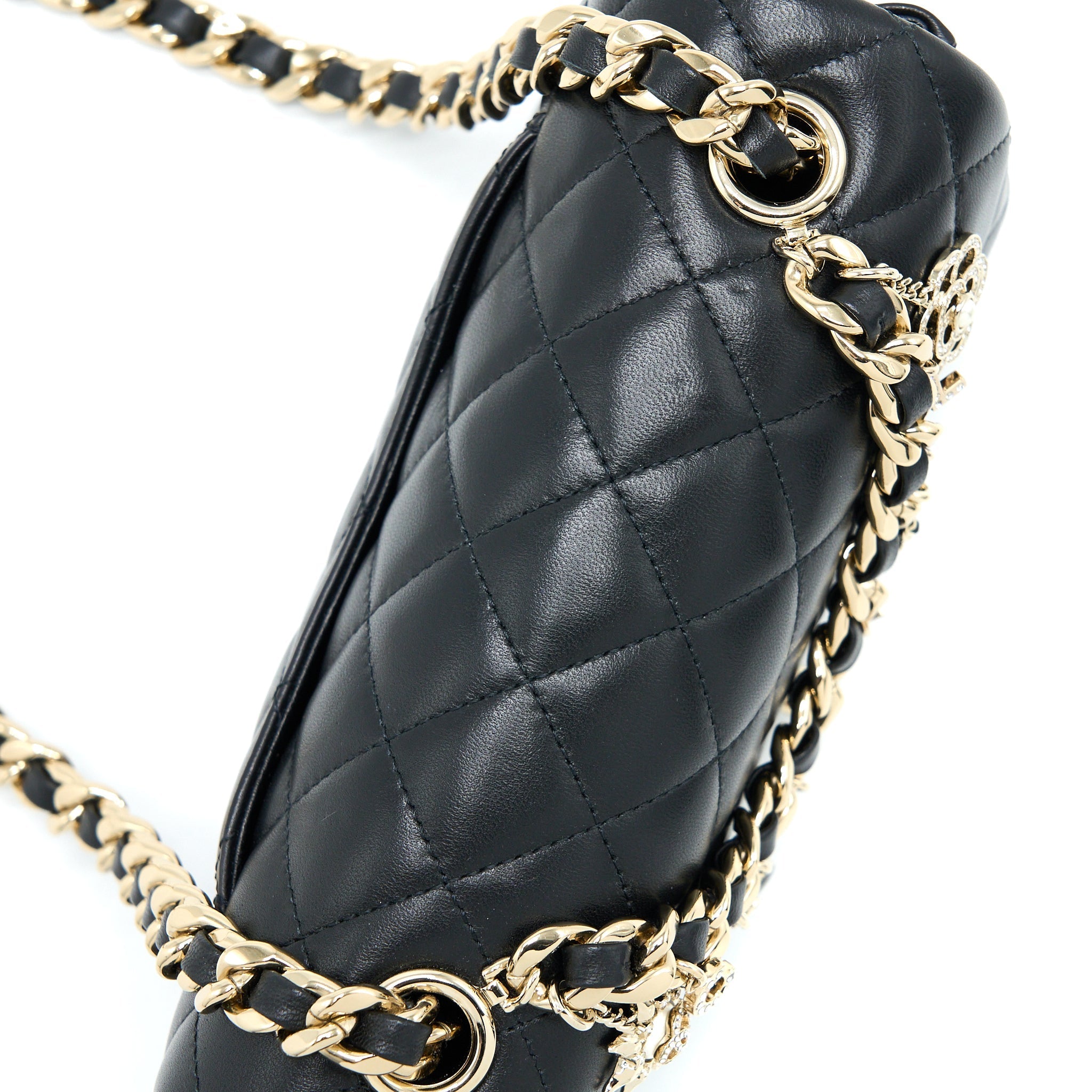 Chanel Mini Rectangular with coco bag charm Limited Edition Lambskin Black L