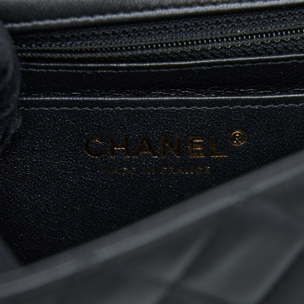 Chanel Mini Rectangular with coco bag charm Limited Edition Lambskin Black L