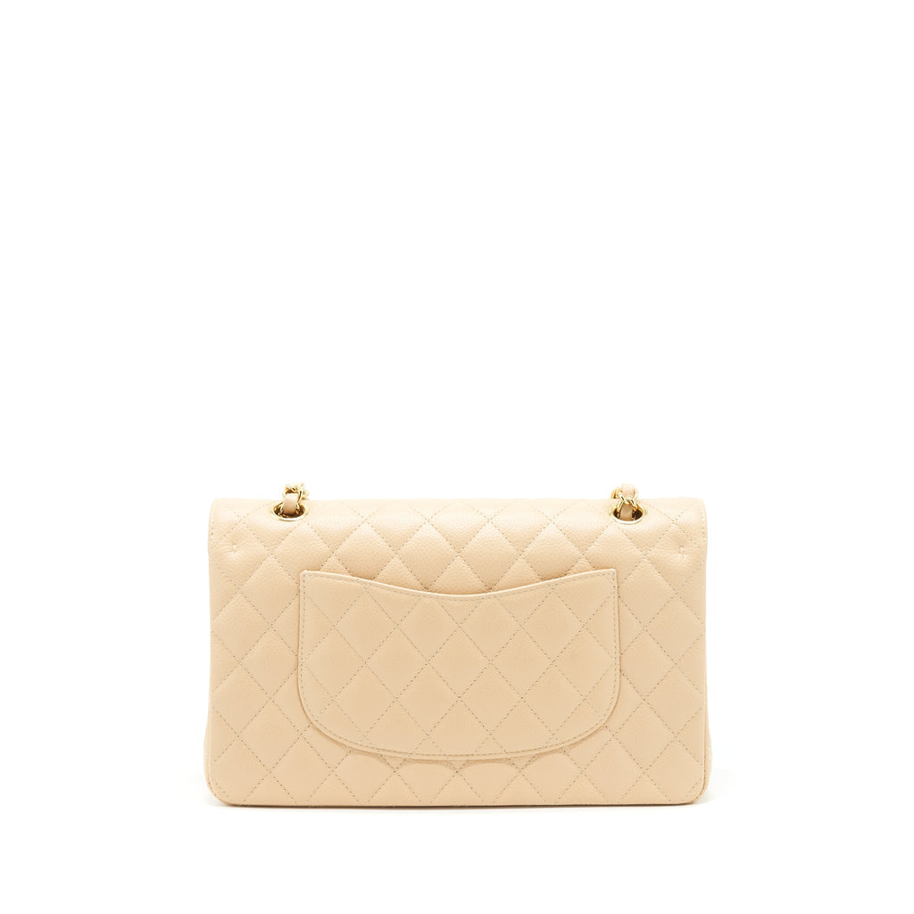 Chanel Classic Double Flap Bag Caviar Beige