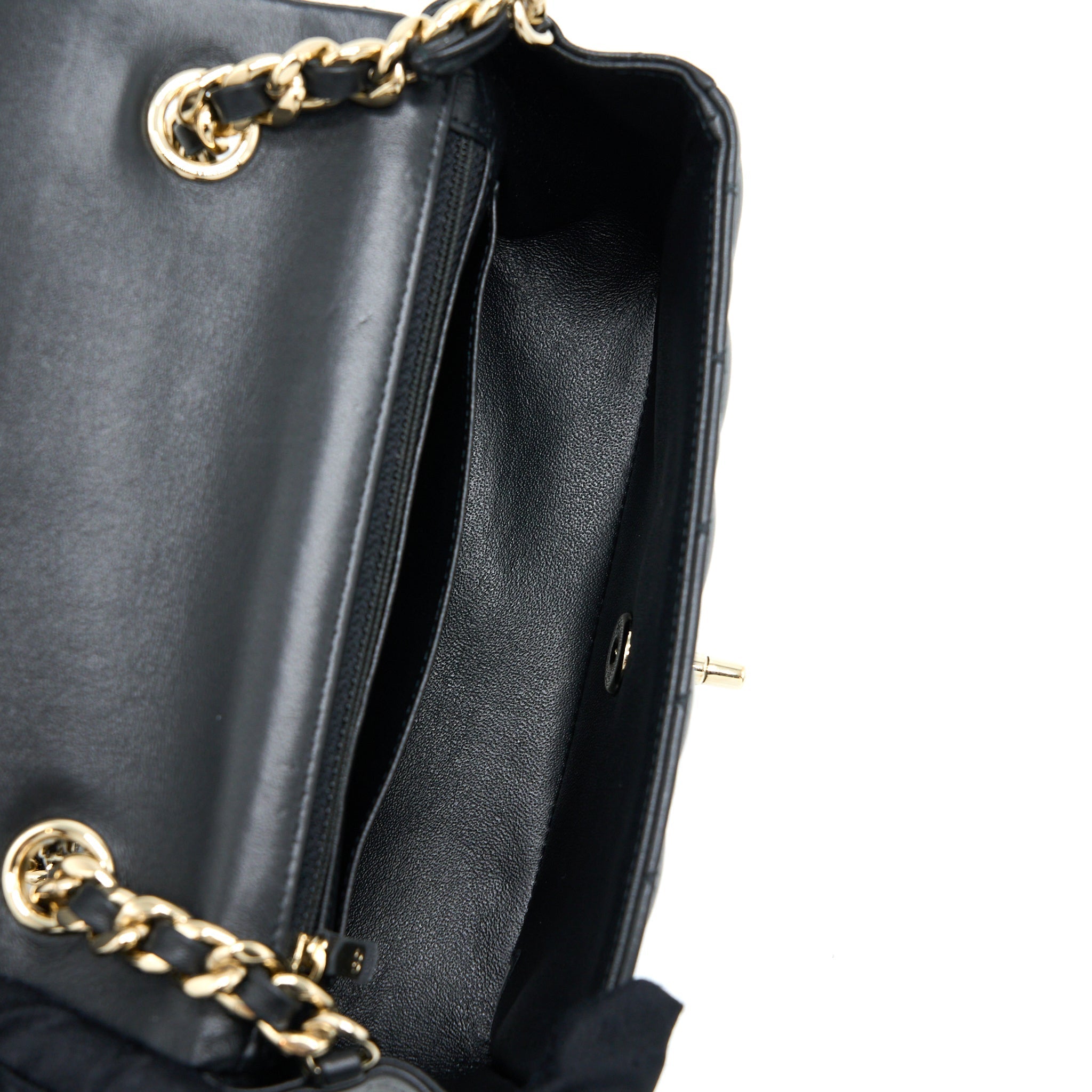 Chanel Mini Rectangular with coco bag charm Limited Edition Lambskin Black L