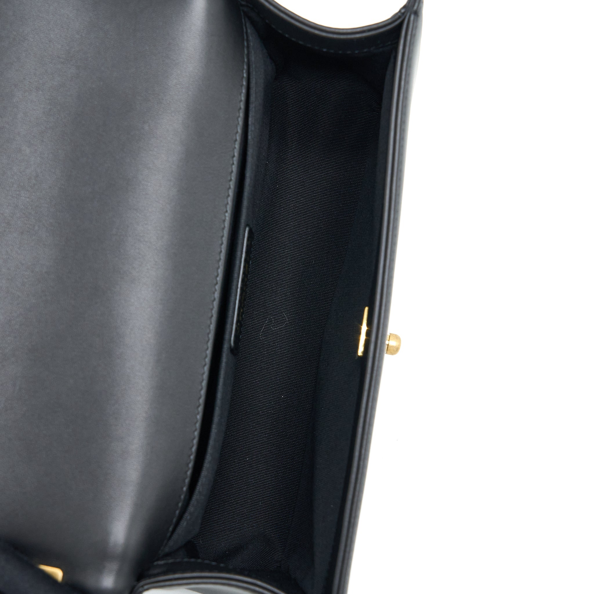 Chanel Medium Boy Bag Calfskin Black  (Microchip)
