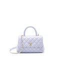 Chanel 21K Coco Handle Caviar lilac/ light Purple L