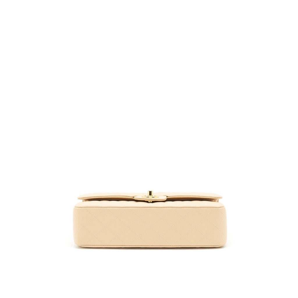 Chanel Classic Double Flap Bag Caviar Beige