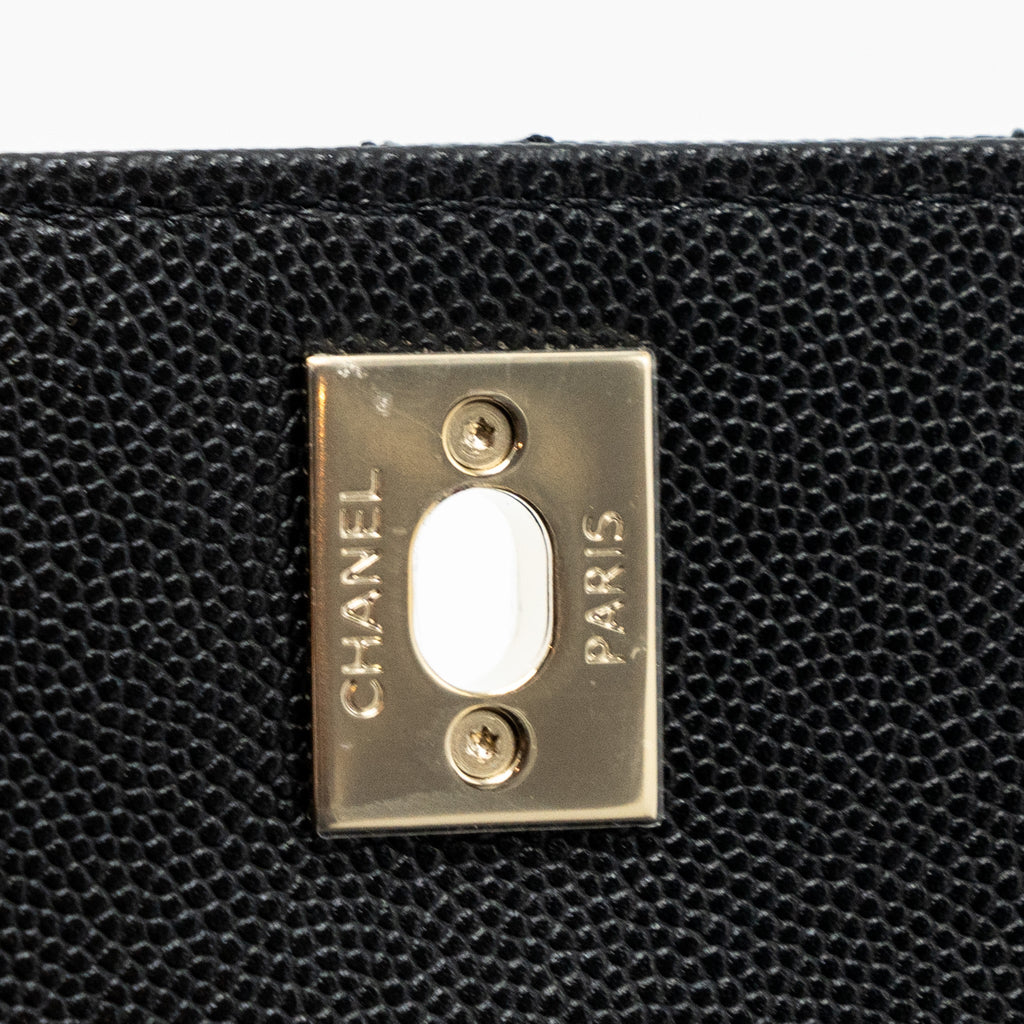 chanel small coco handle caviar black L (microchip)