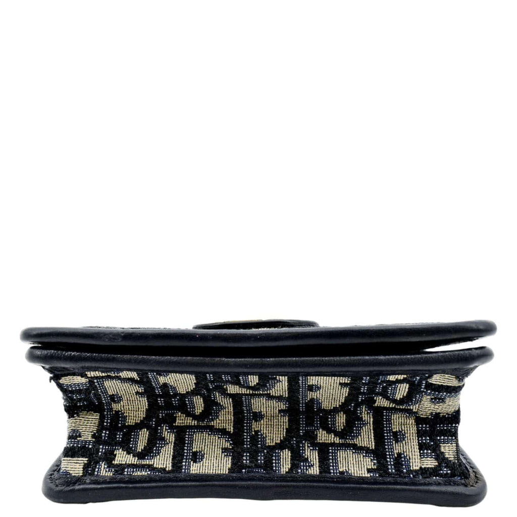 CHRISTIAN DIOR Montaigne Oblique Jacquard Pouch Navy Blue