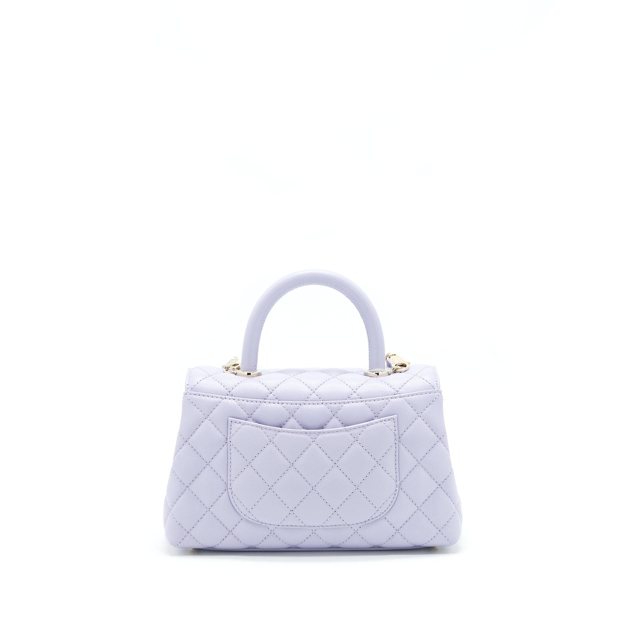 Chanel 21K Coco Handle Caviar lilac/ light Purple L