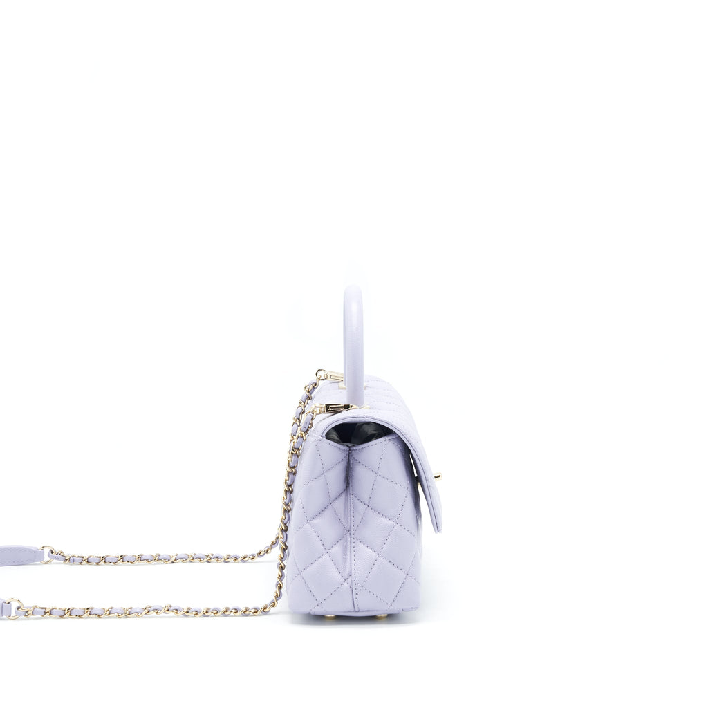 Chanel 21K Coco Handle Caviar lilac/ light Purple L