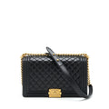 Chanel Boy Bag New Medium (28cm) Lambskin Black Ruthenium