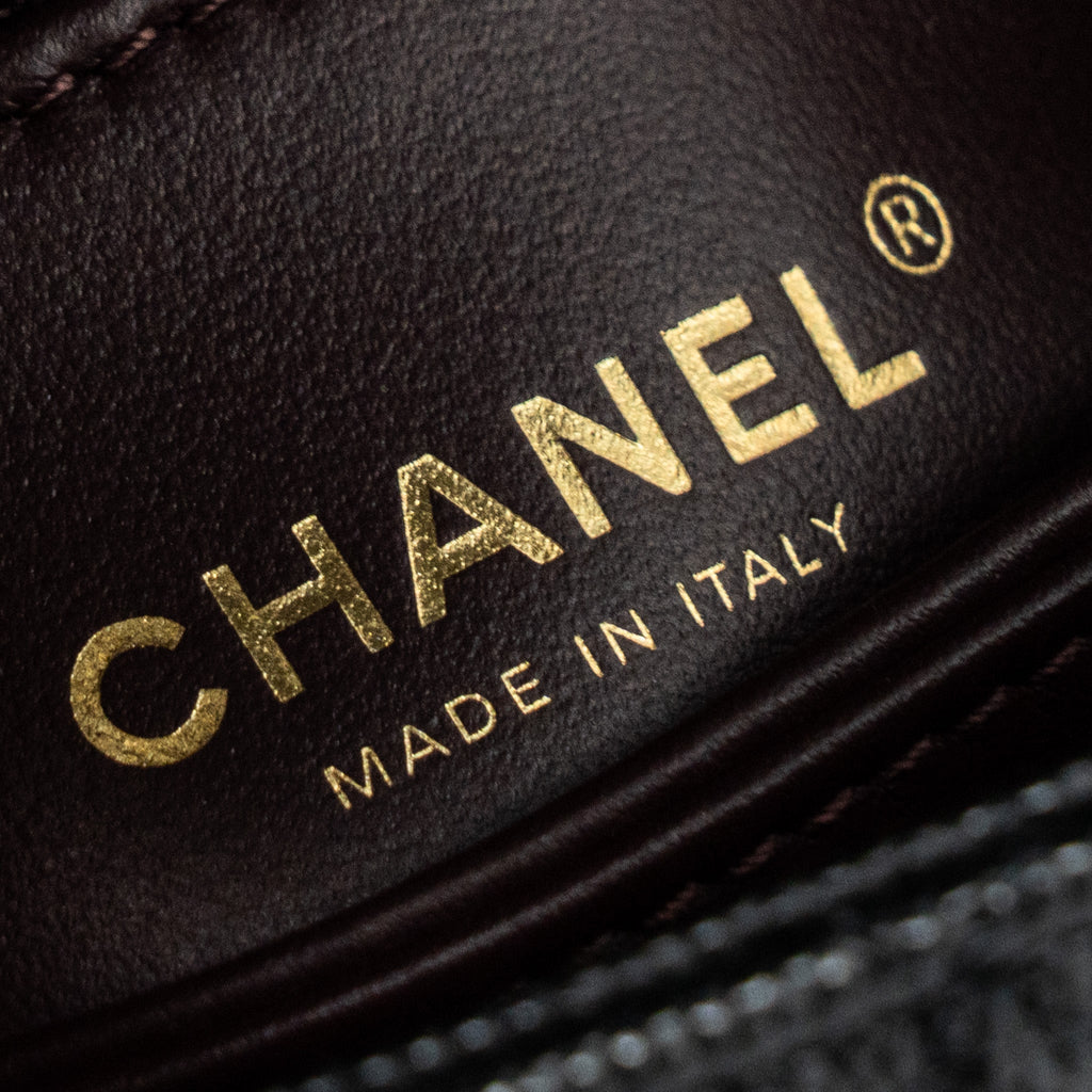 chanel small coco handle caviar black L (microchip)