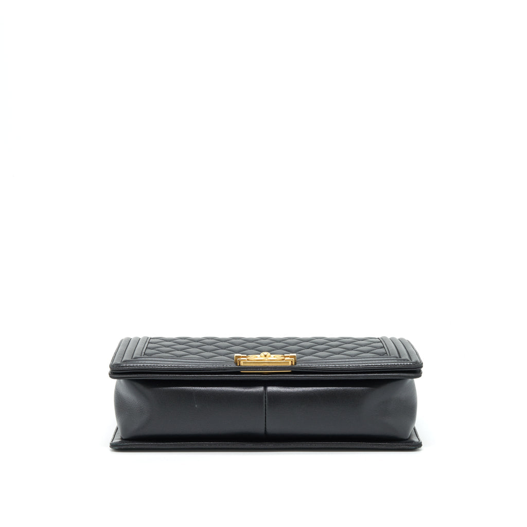 Chanel Boy Bag New Medium (28cm) Lambskin Black Ruthenium