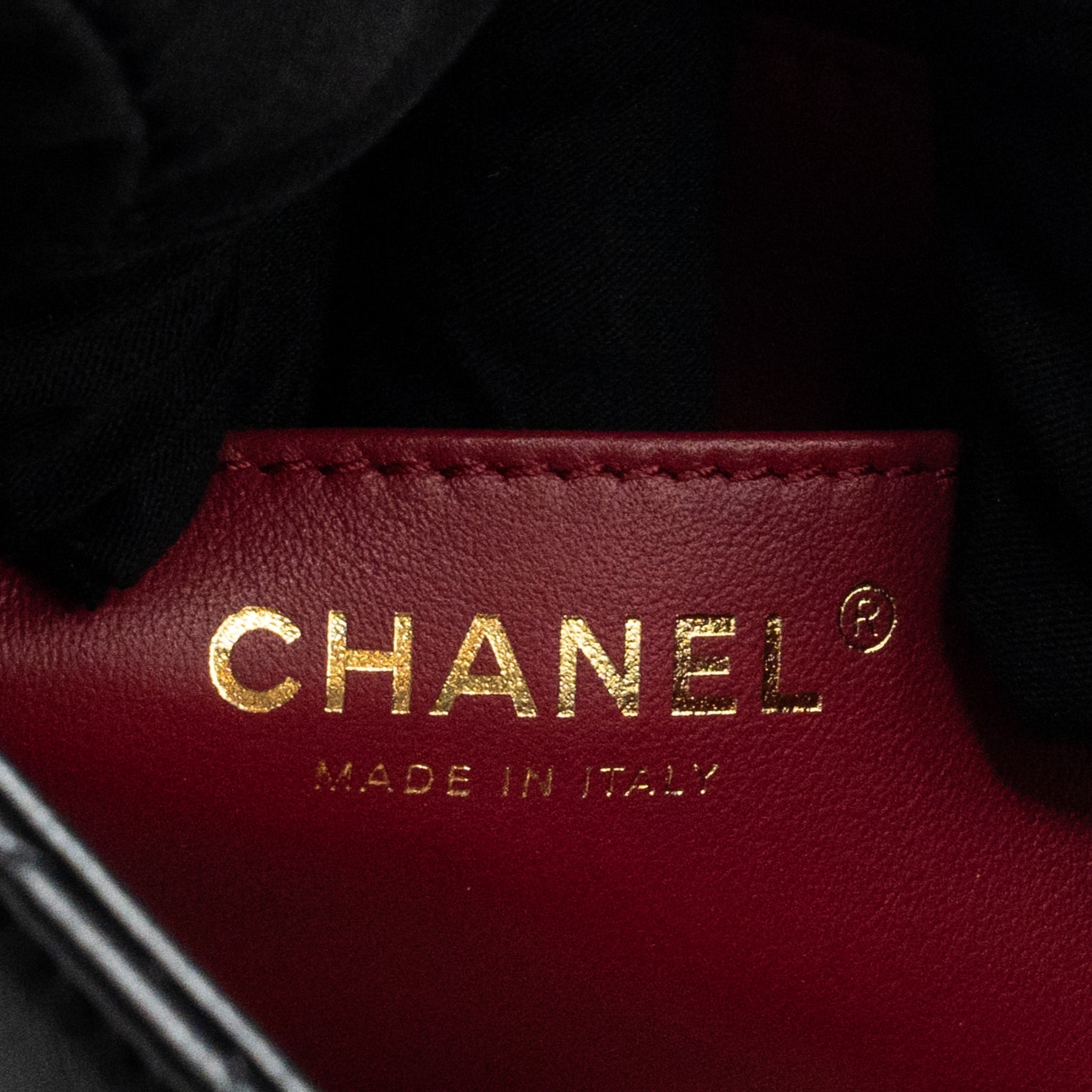 Chanel Camellia Adjustable Chain Mini Square Flap bag Lambskin black  (microchip)