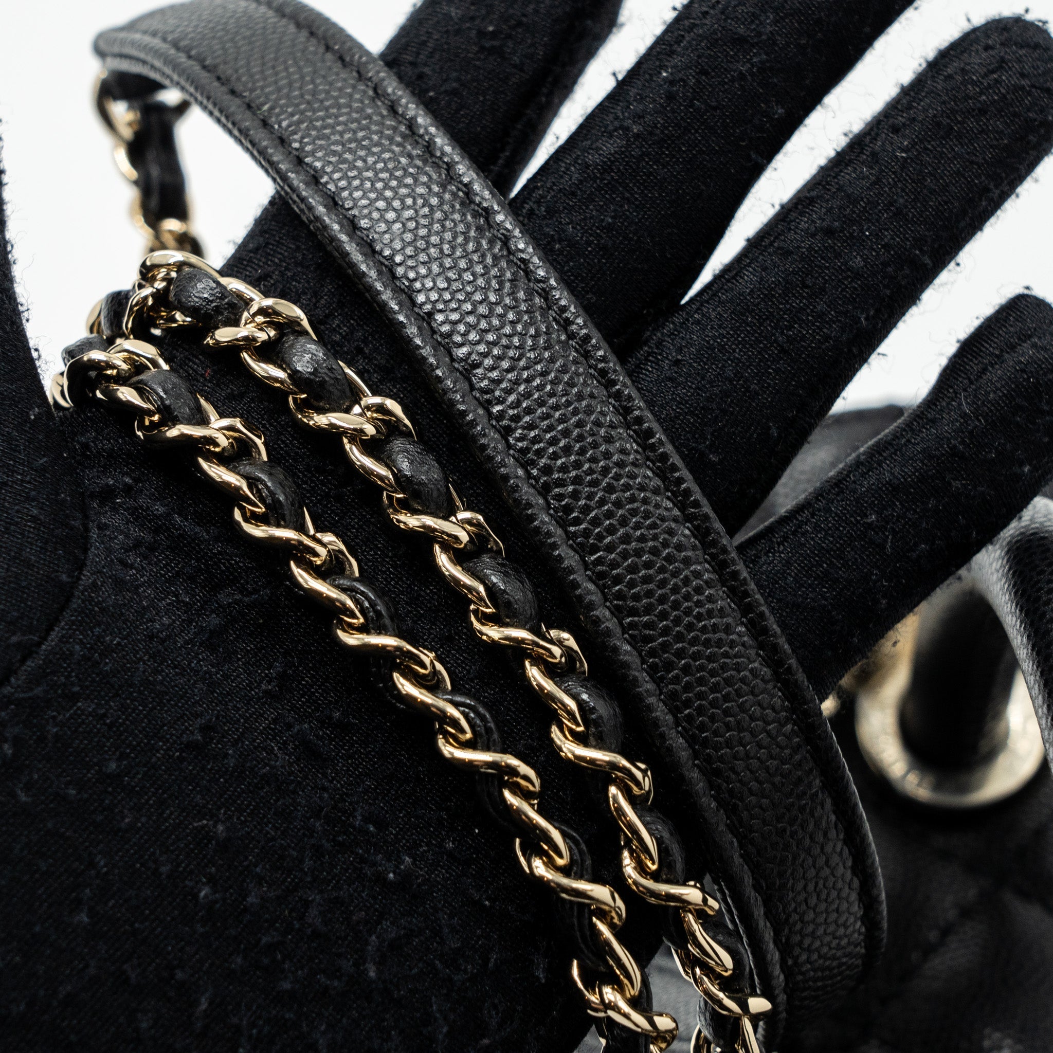 chanel small coco handle caviar black L (microchip)