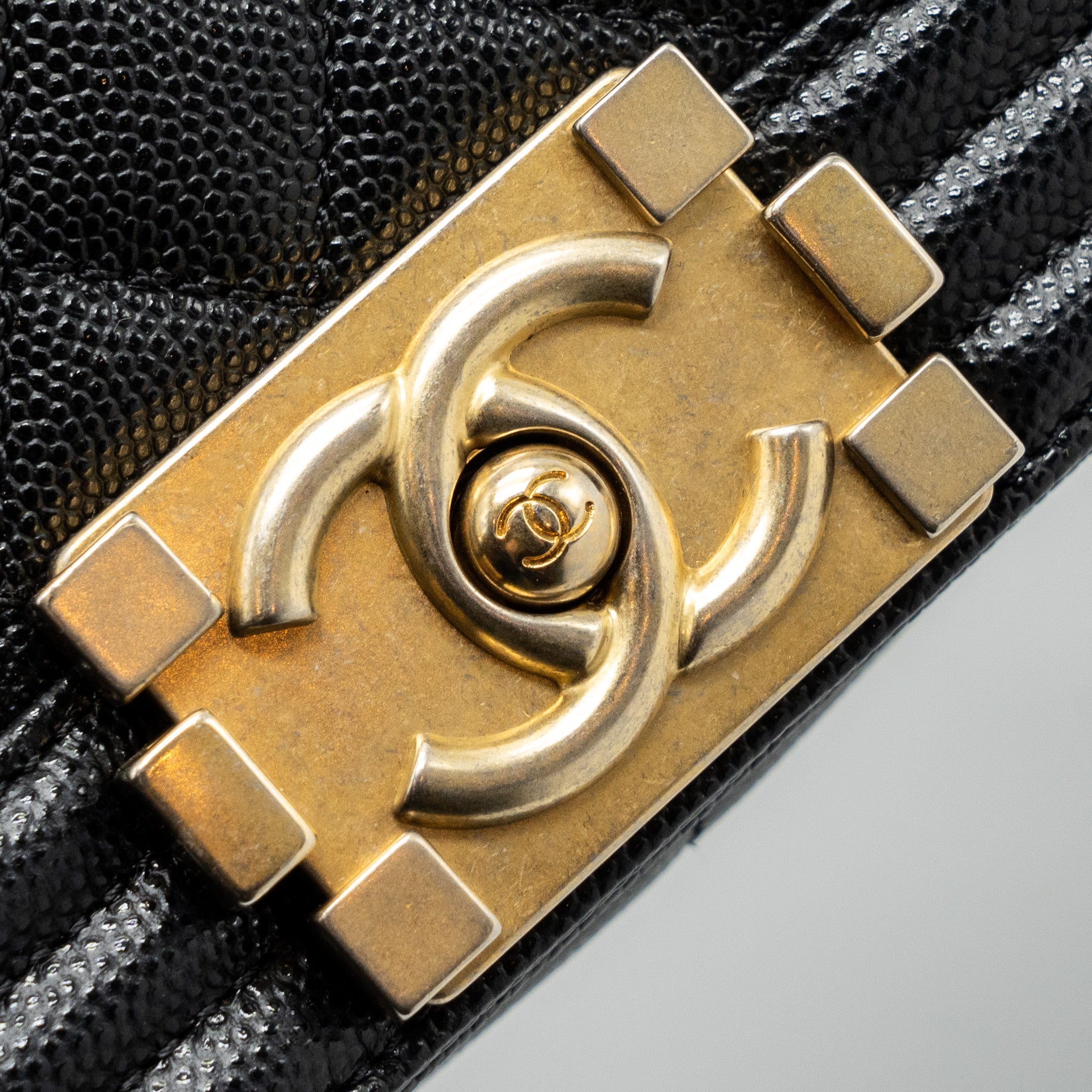 Chanel Medium Classic Boy Bag Caviar Black