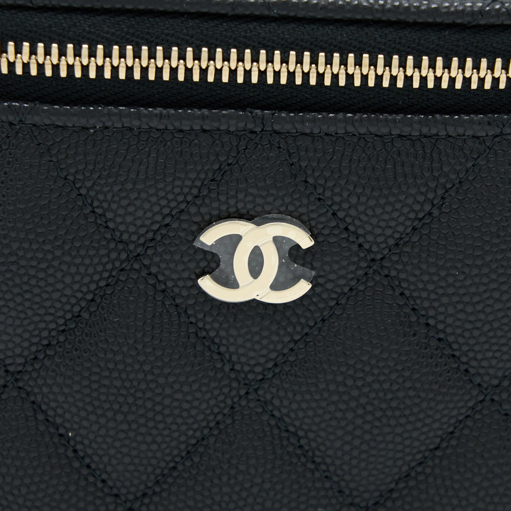 Chanel Mini Vanity with Chain Caviar Black L