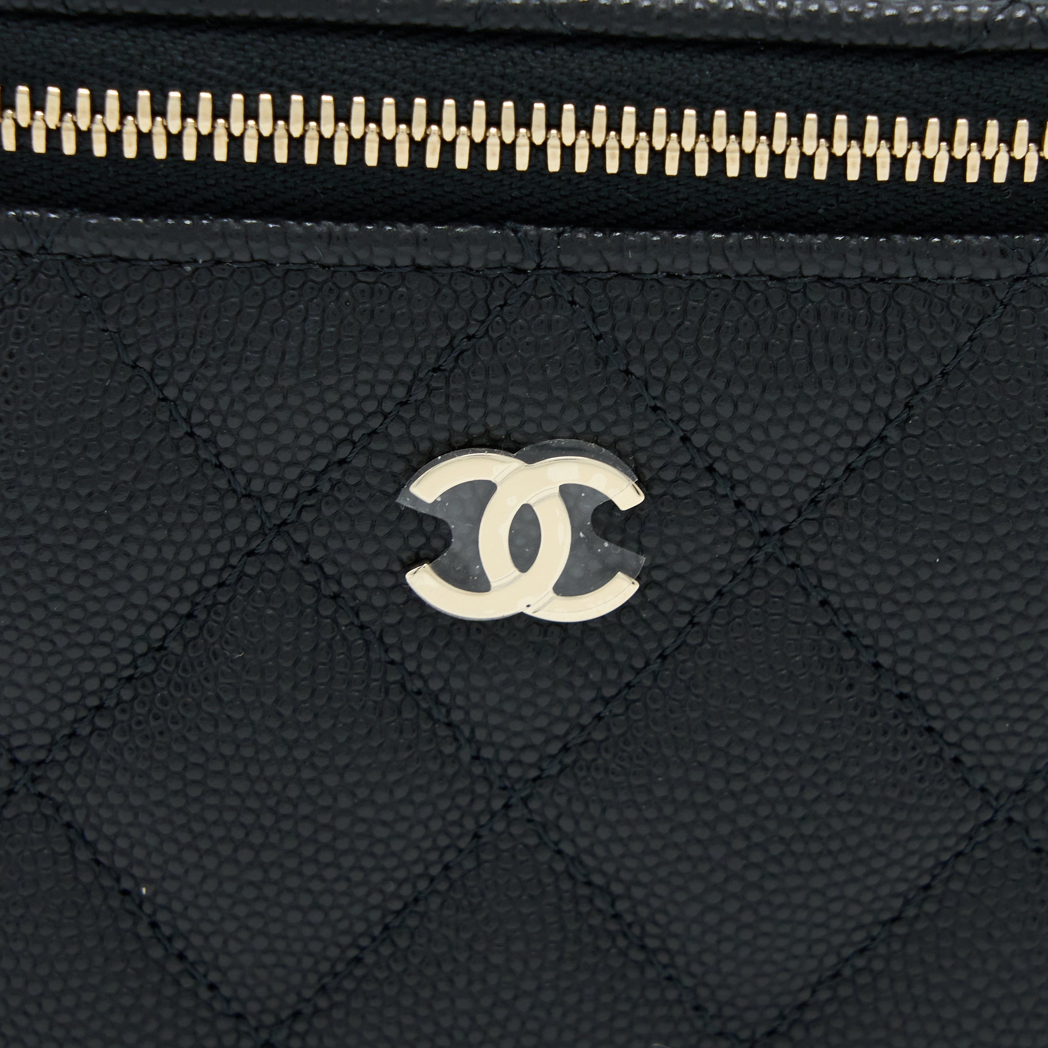 Chanel Mini Vanity with Chain Caviar Black L