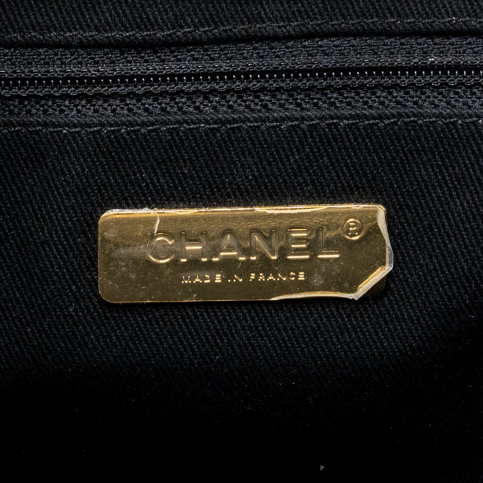Chanel Chains Tote Bag Caviar Black Brushed