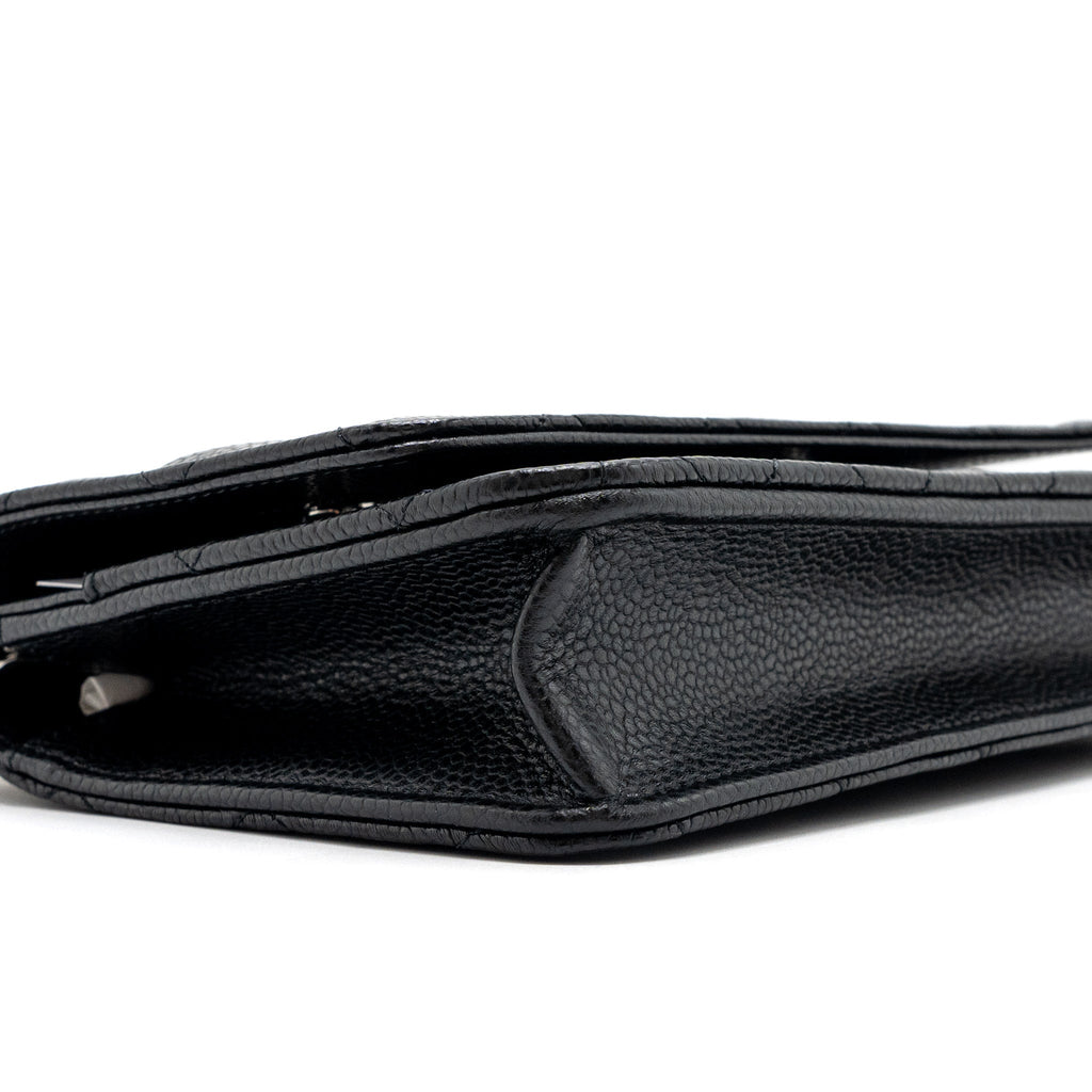 Chanel Classic Wallet on Chain Caviar Black  (Microchip)