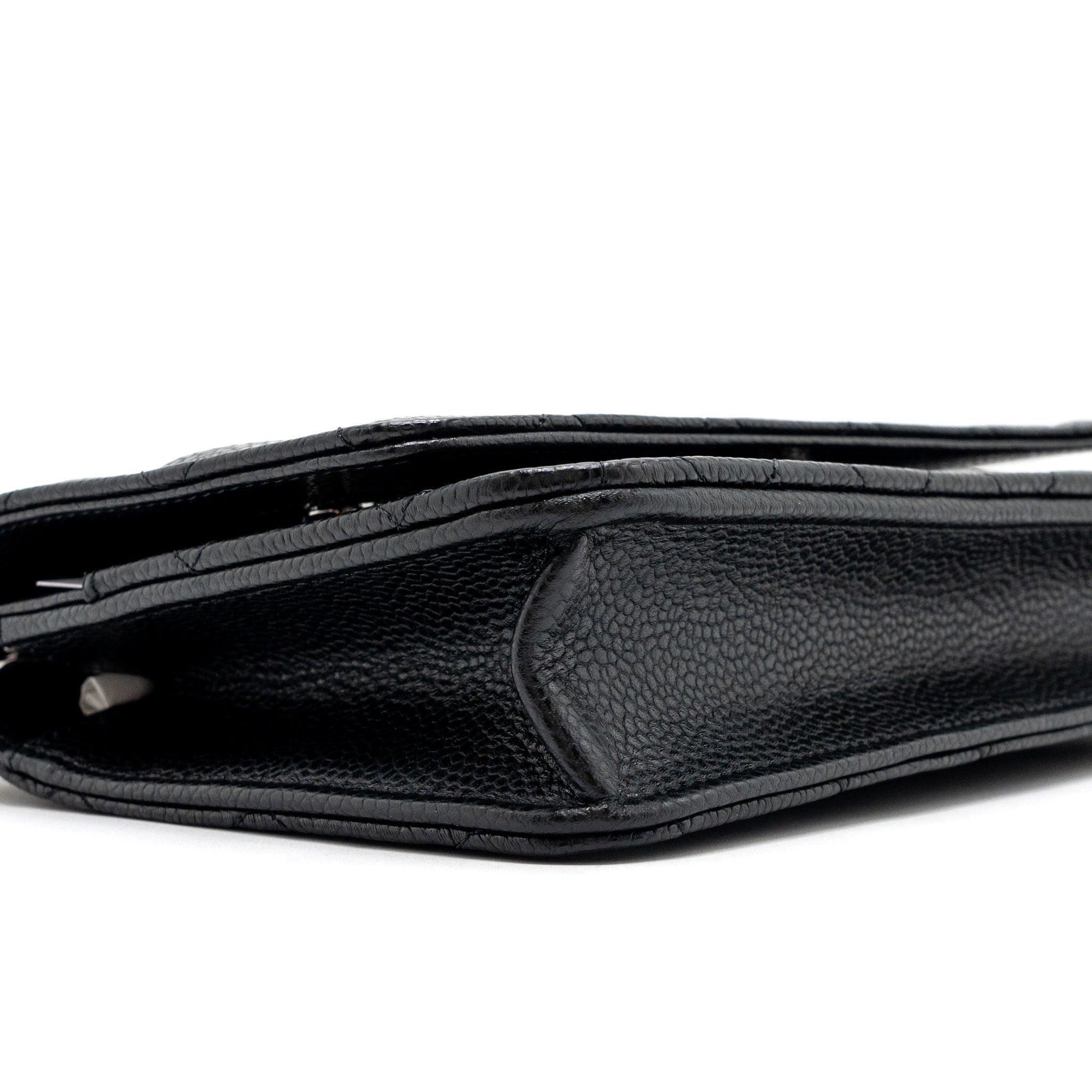 Chanel Classic Wallet on Chain Caviar Black  (Microchip)