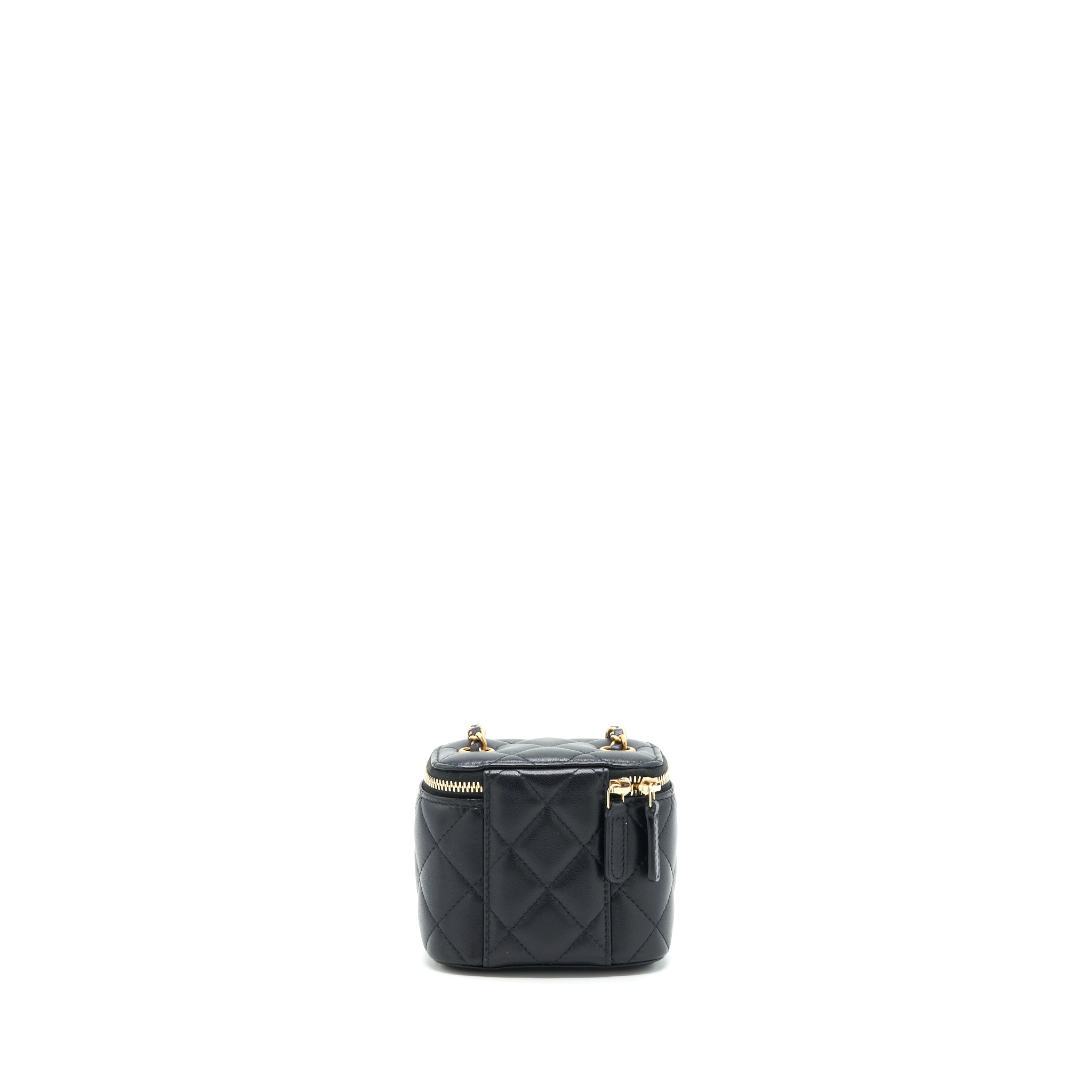 Chanel Pearl Crush Mini Vanity Case Lambskin Black