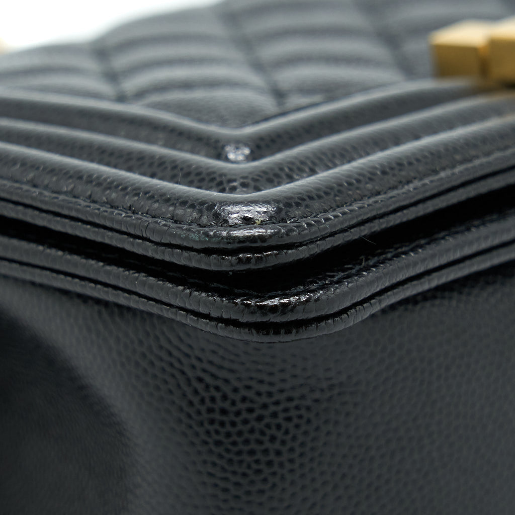 Chanel Small Boy Bag Caviar Black