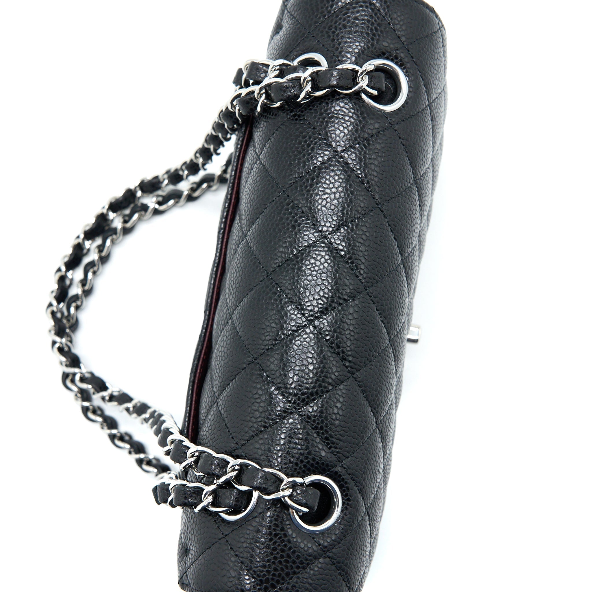 Chanel Small Classic Double Flap Bag Caviar Black  (Microchip)