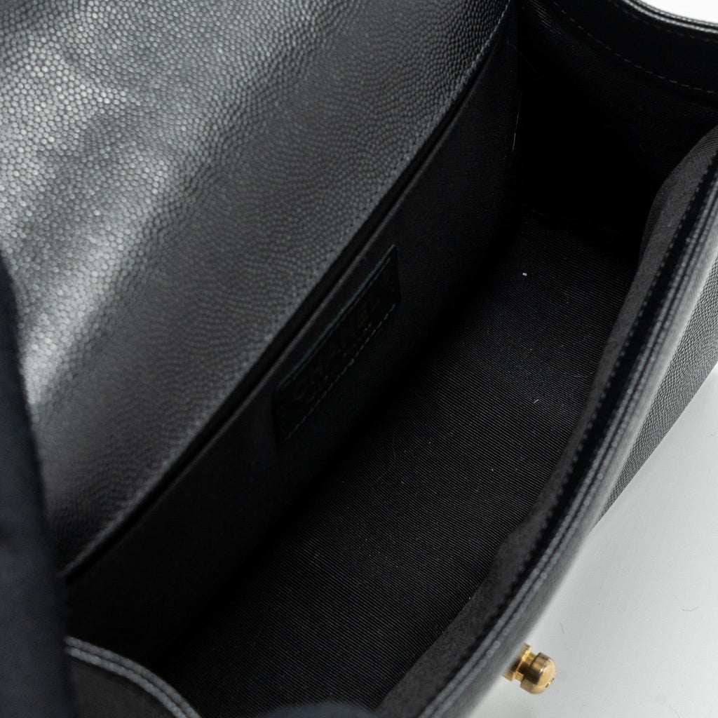 Chanel Medium Classic Boy Bag Caviar Black