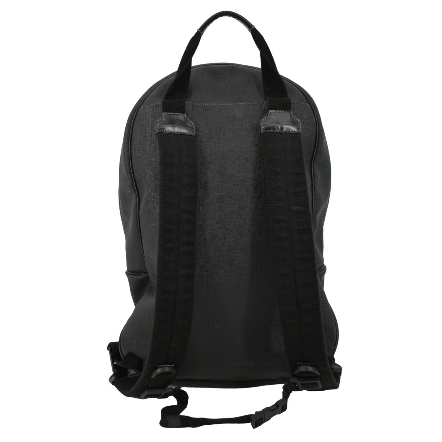 GUCCI Interlocking G Coated Canvas Backpack Black 223705