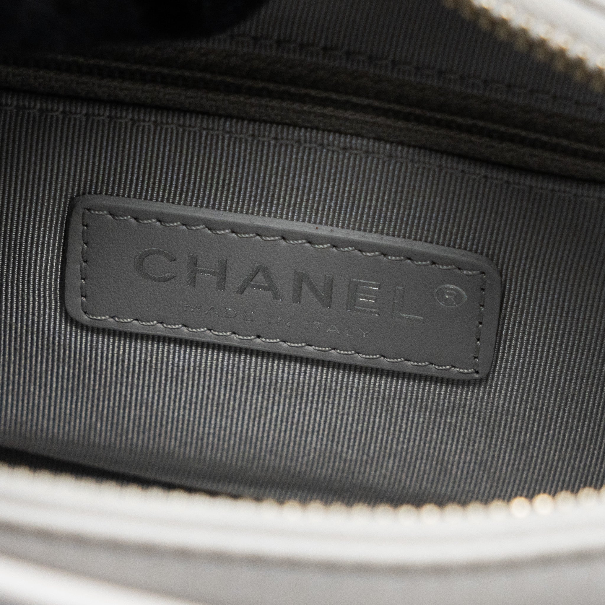 Chanel Small Gabrielle Hobo Bag Aged Calfskin Light Grey