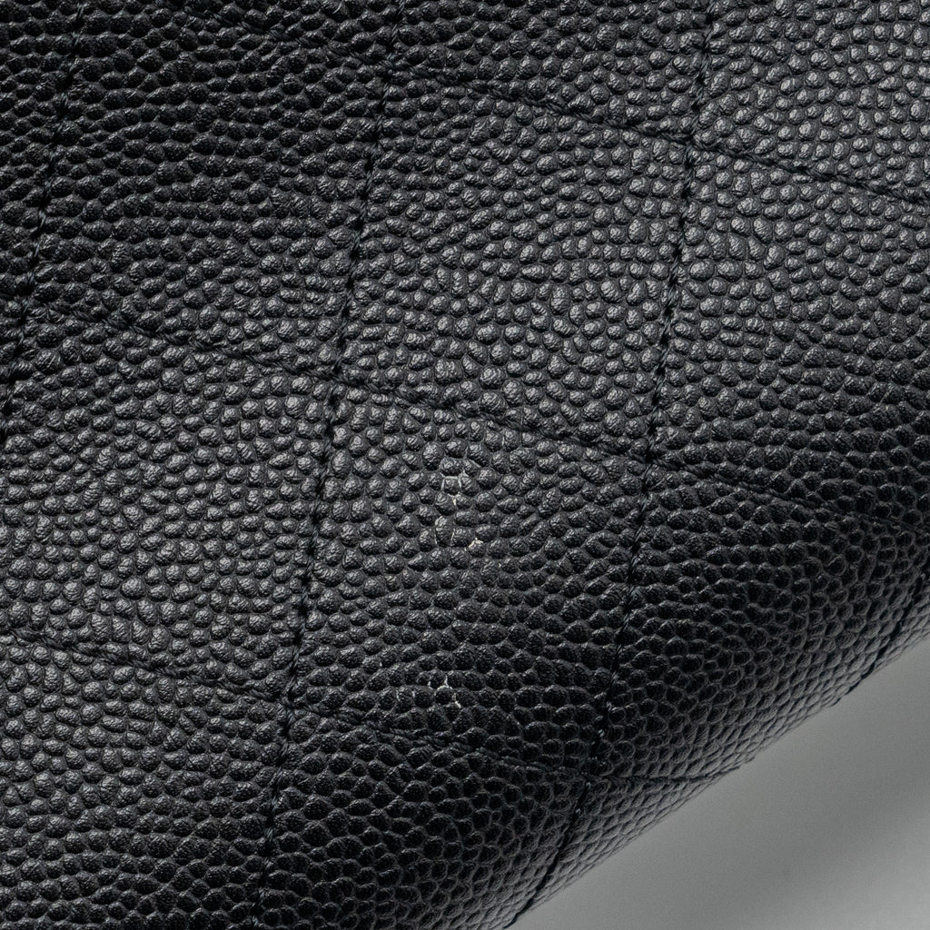 Chanel Chains Tote Bag Caviar Black Brushed