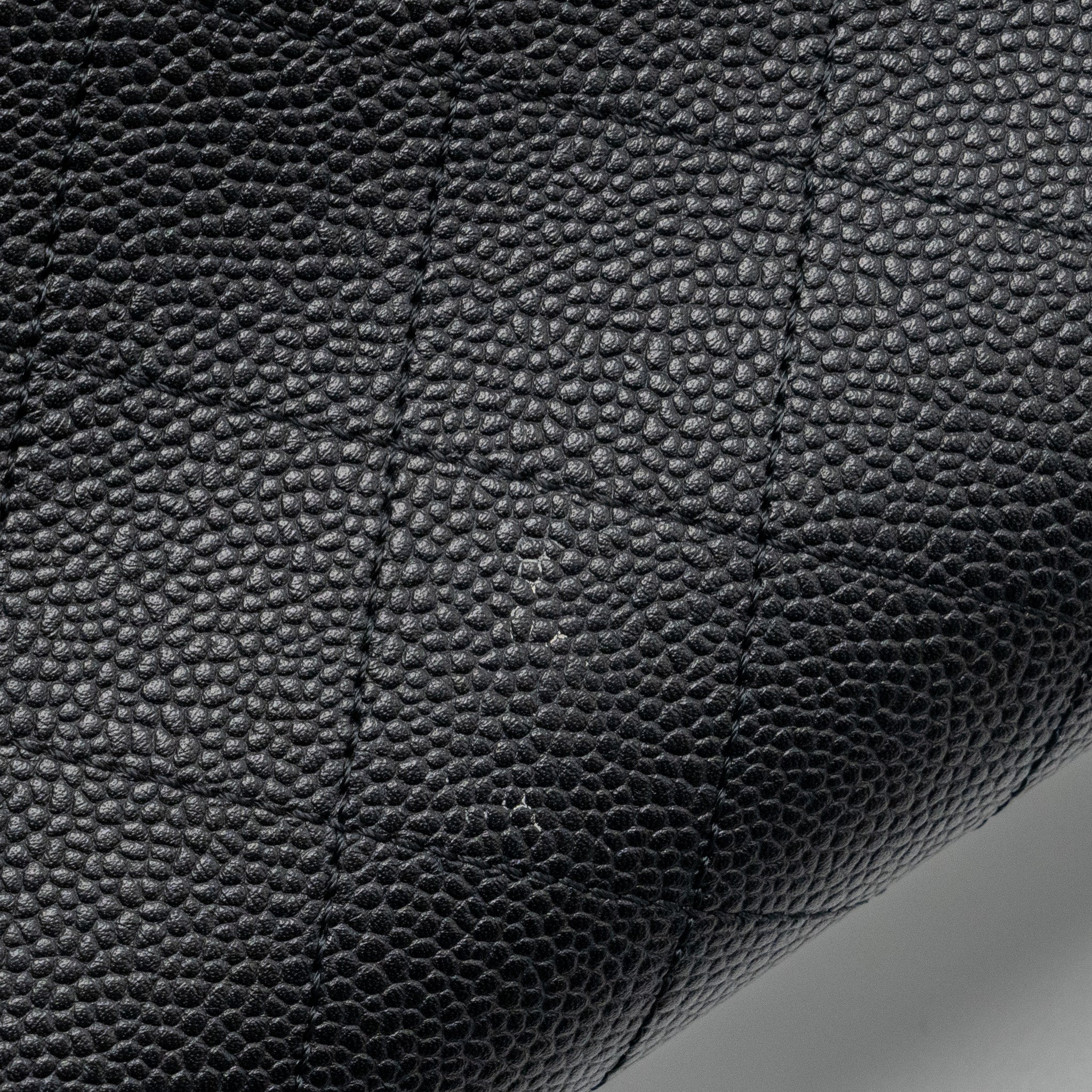 Chanel Chains Tote Bag Caviar Black Brushed