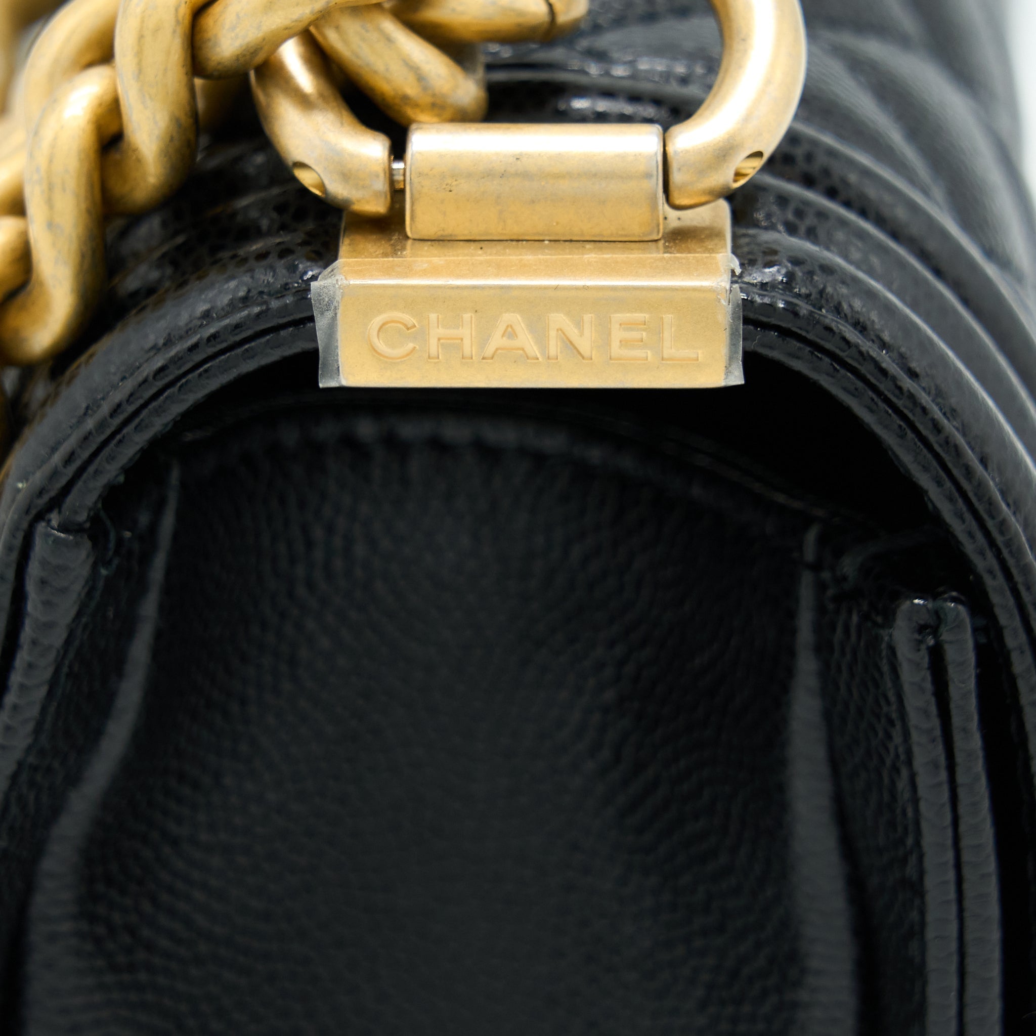 Chanel Small Boy Bag Caviar Black