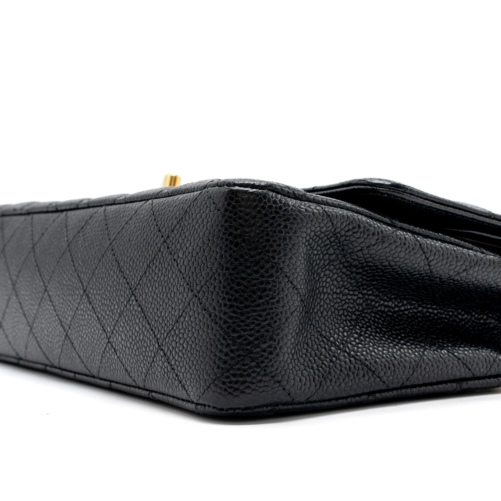 Chanel medium classic double flap bag caviar