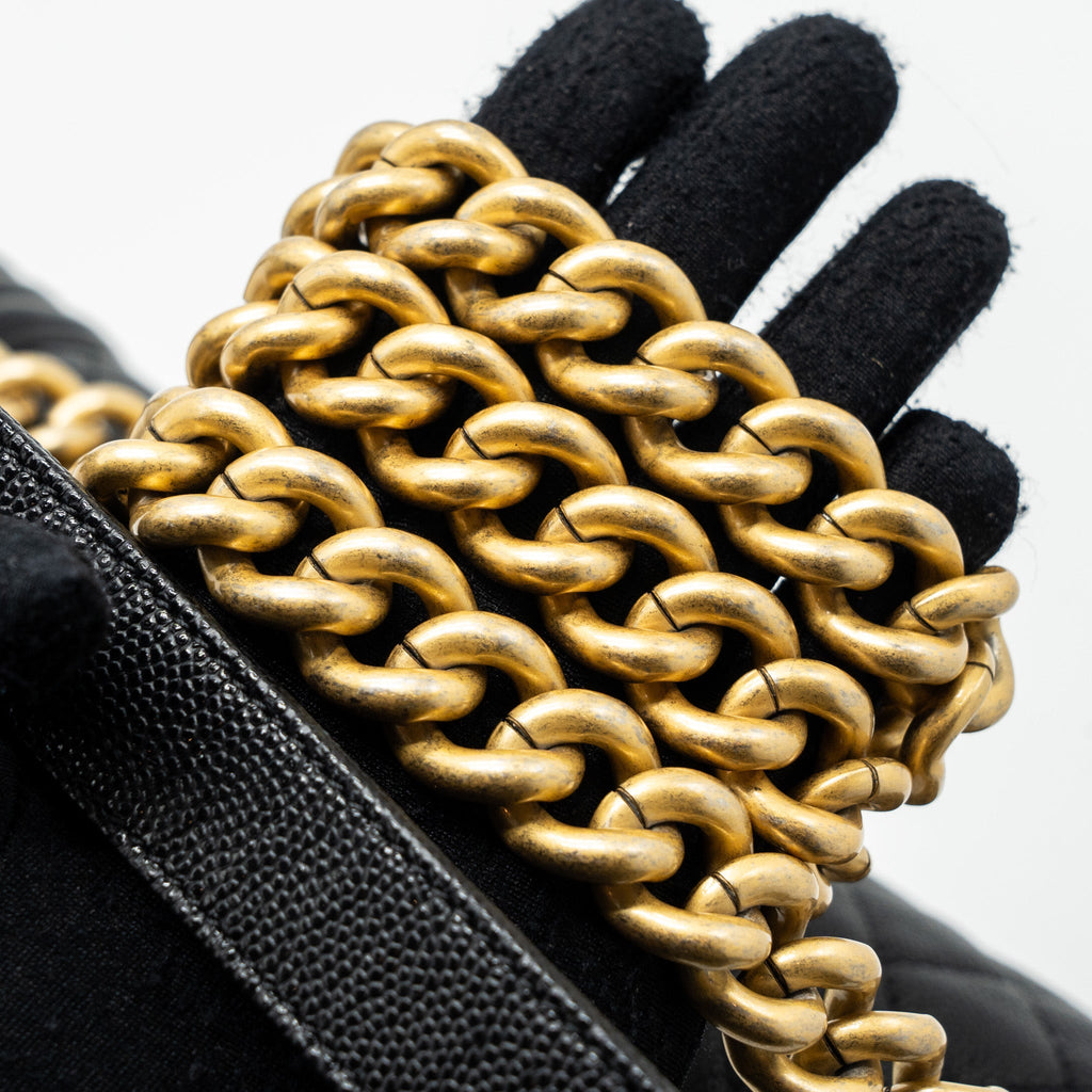 Chanel Medium Classic Boy Bag Caviar Black