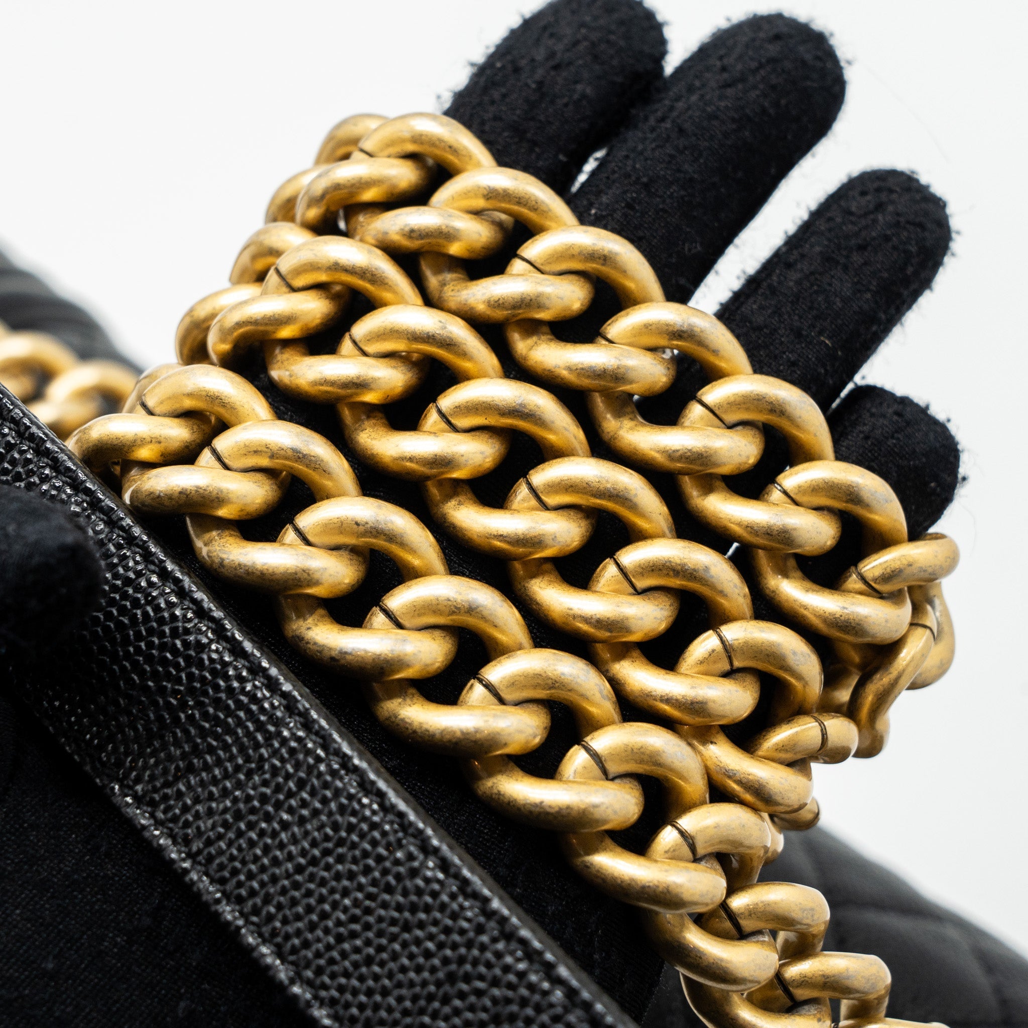 Chanel Medium Classic Boy Bag Caviar Black