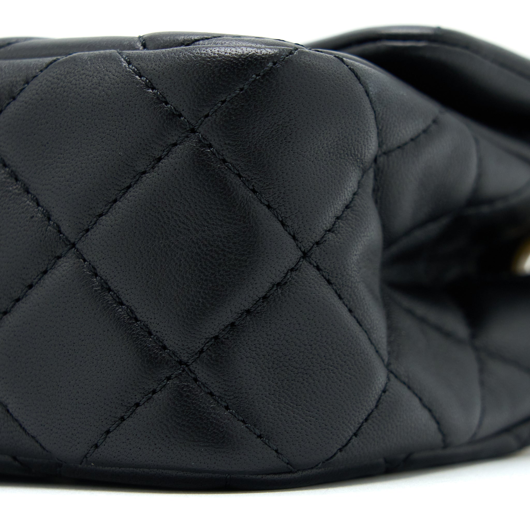 Chanel Pearl Crush Mini Rectangular Lambskin Black Brushed  (Microchip)