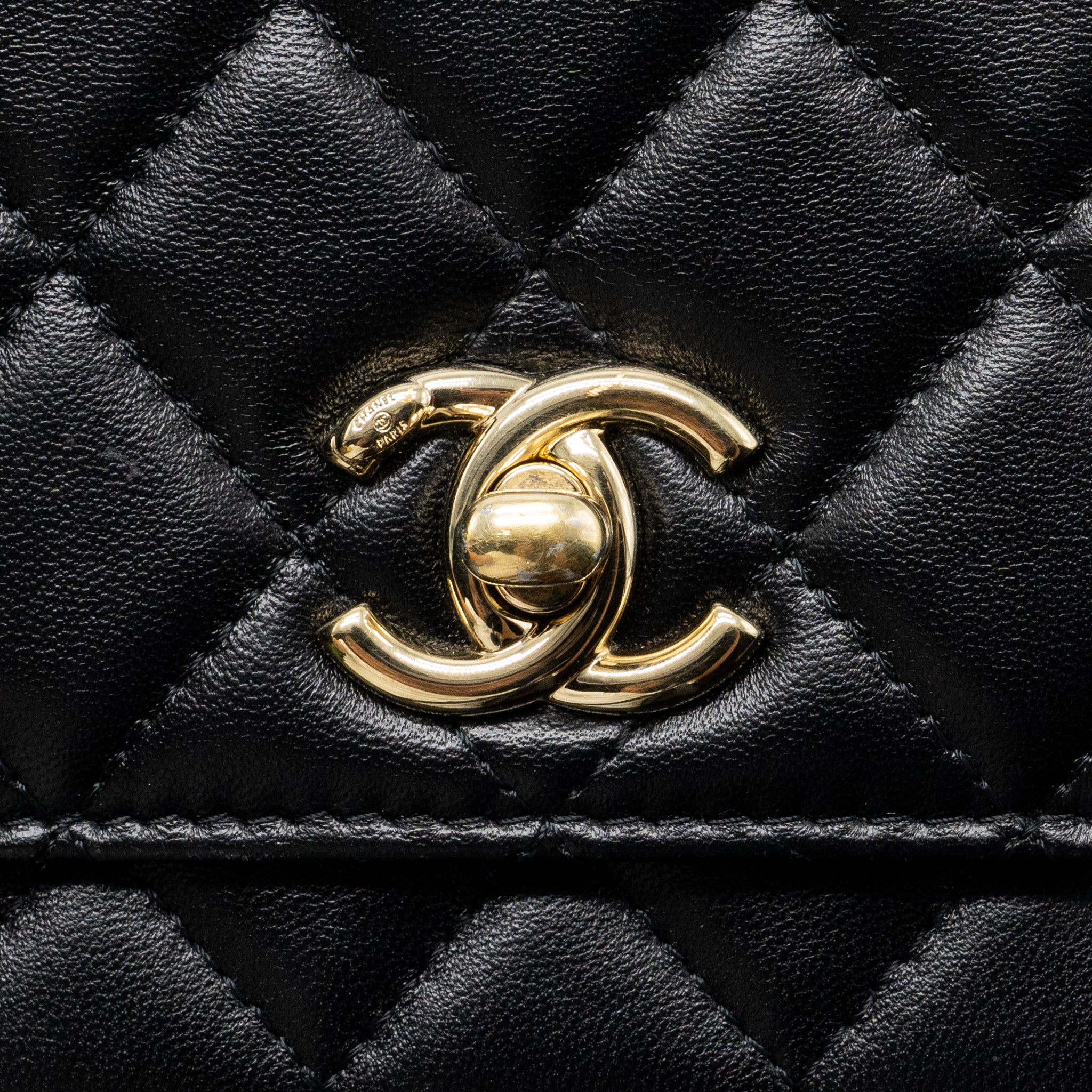 Chanel Mini Trendy CC Wallet on Chain Lambskin Black L