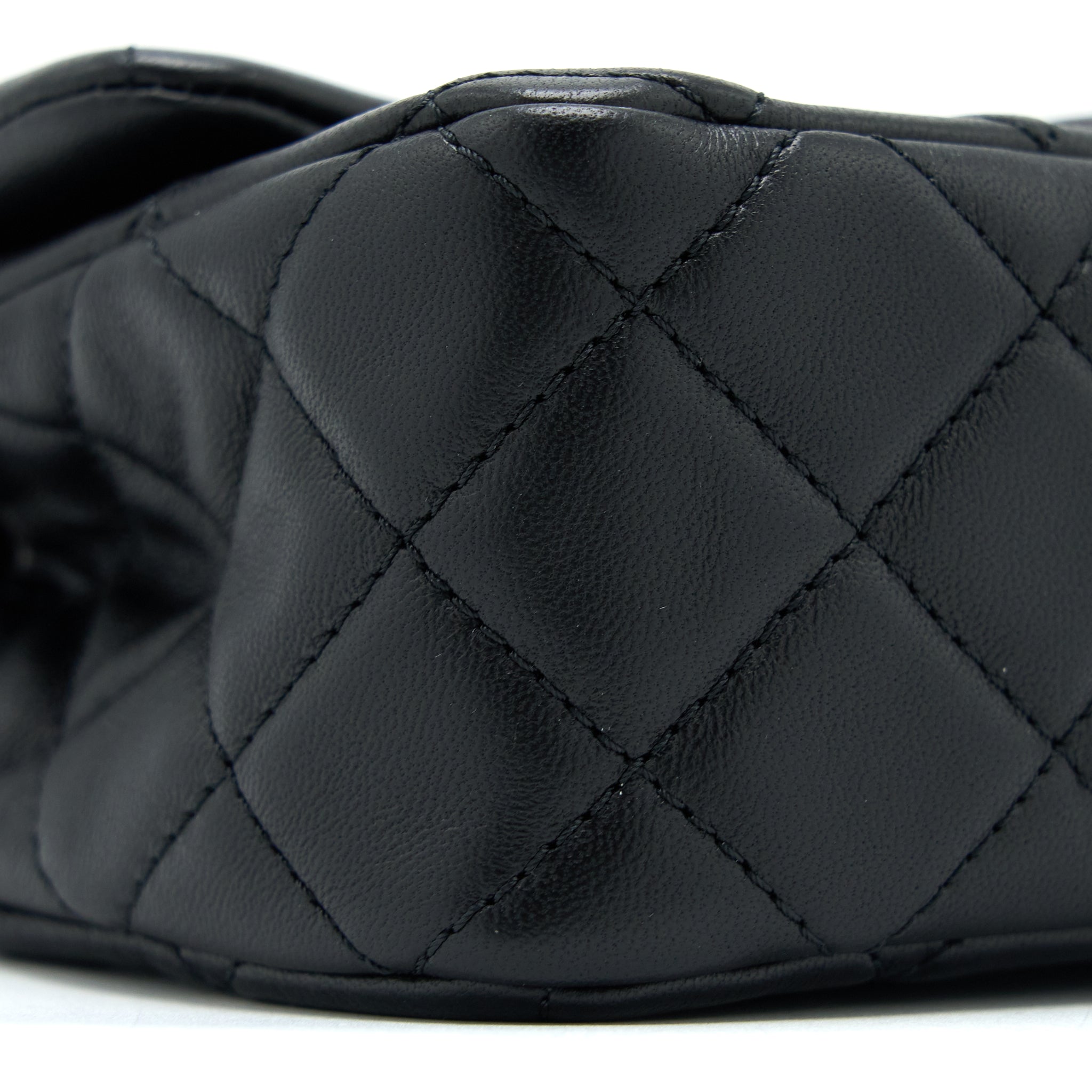 Chanel Pearl Crush Mini Rectangular Lambskin Black Brushed  (Microchip)