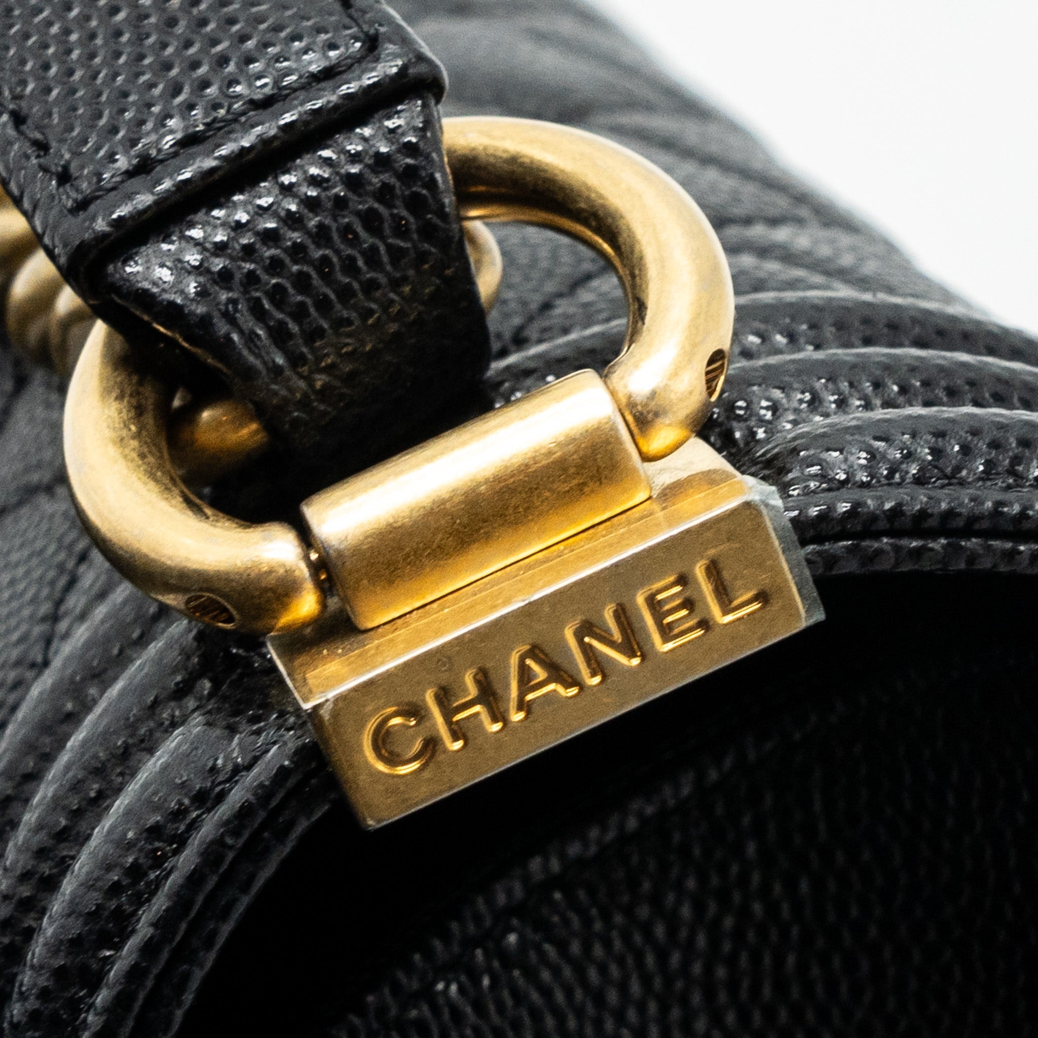 Chanel Medium Classic Boy Bag Caviar Black
