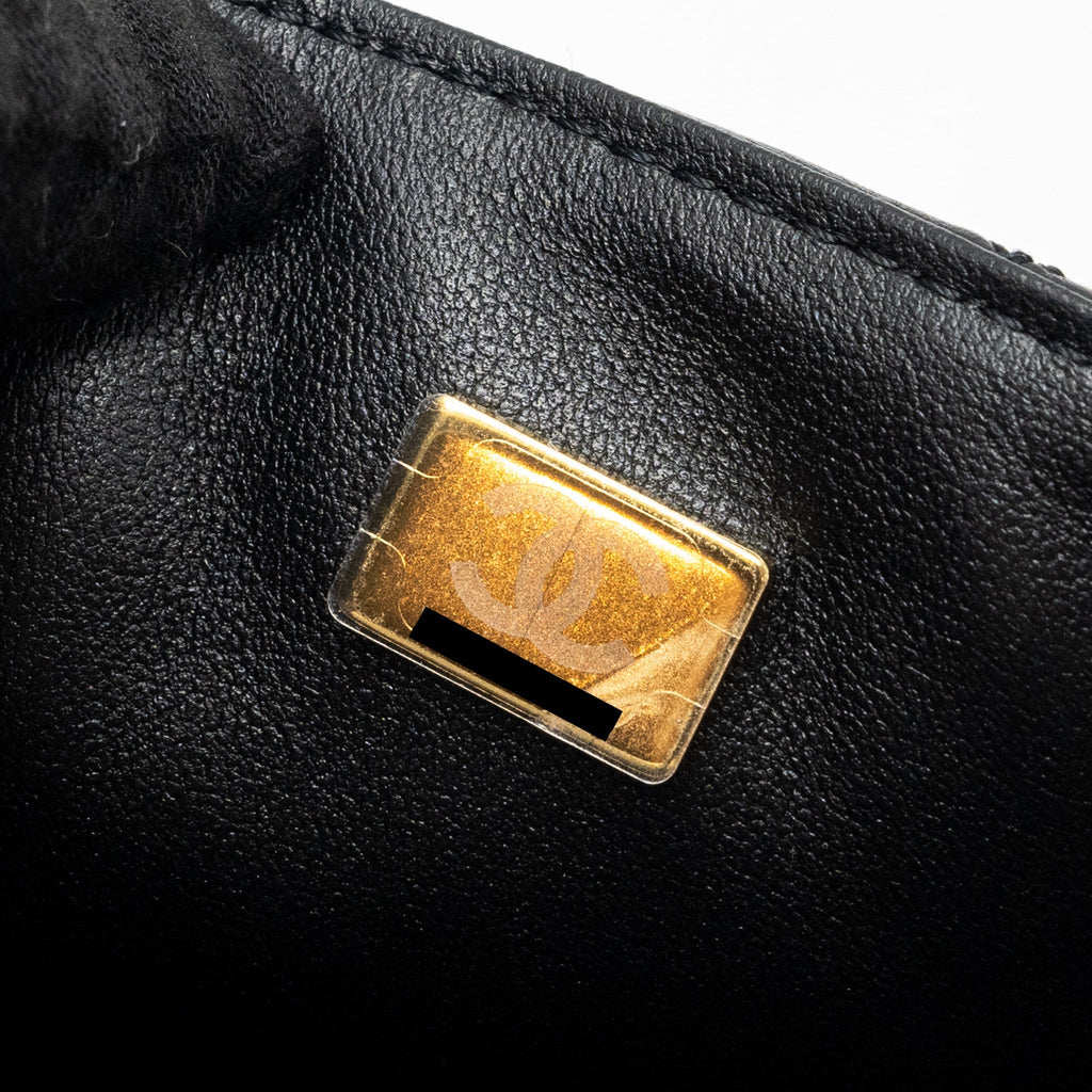 Chanel Mini 2.55 Reissue Flap Bag Aged Calfskin Black  (Microchip)
