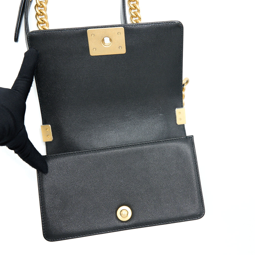 Chanel Small Boy Bag Caviar Black